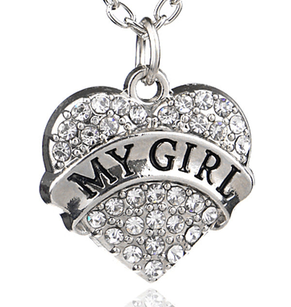 Wholesale Love Alloy Diamond Engraving Key Chain